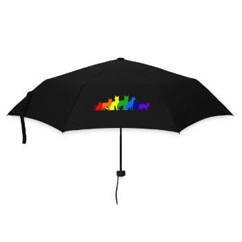 Arc-en-ciel de chats - Parapluie standard - noir - Devant