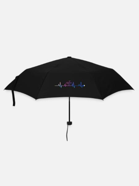 Bicycle Heart Gradient - Umbrella (small) - black