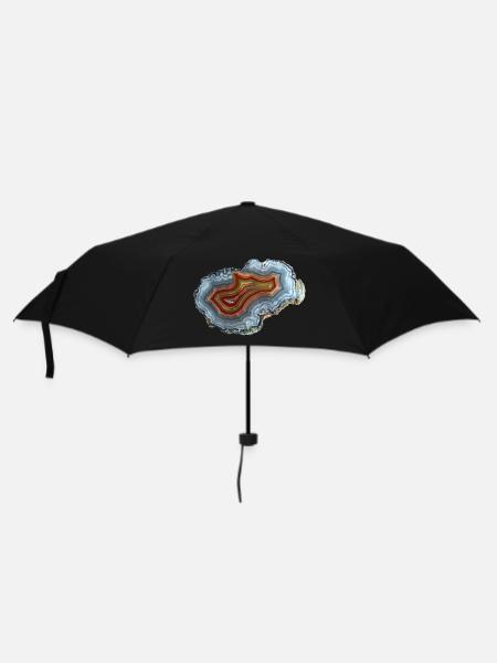 Agate minérale quartz géode gemme - Parapluie standard - noir
