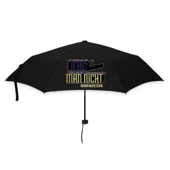 lustig kaffeebecher statement kaffee morgen witzig - Regenschirm (klein) - Schwarz - Vorne