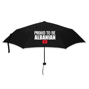 Proud To Be Albanian Albania Albanian Flag - Umbrella (small) - black - Front