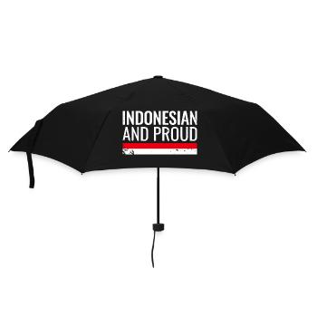Indonesian And Proud Indonesia Indonesian - Umbrella (small) - black - Front