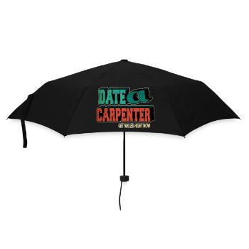 lumber wood plumber chainsaw fun jokes - Umbrella (small) - black - Front