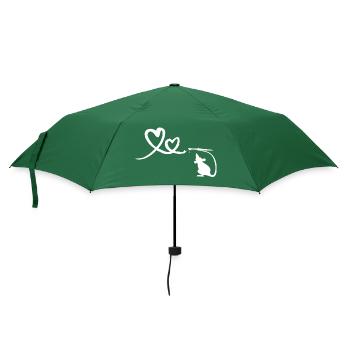 Rat with Brush Hearts Street Art - Umbrella (small) - bottlegreen - Front