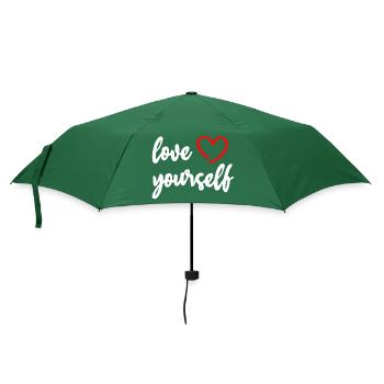 love yourself Heart Motivation Love - Umbrella (small) - bottlegreen - Front