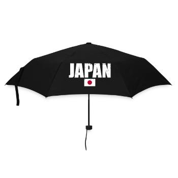 Japan Japanische Flagge Japaner - Regenschirm (klein) - Schwarz - Vorne