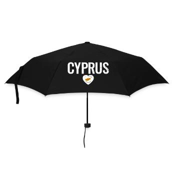 Zypern Zyprische Flagge Zyprer - Regenschirm (klein) - Schwarz - Vorne
