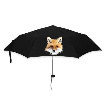 Polygonal Fox Head - Umbrella (small) - black - Front