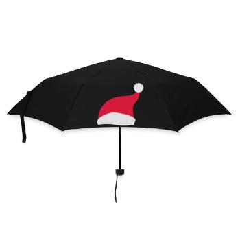 weihnachtsmütze weihnachten - Regenschirm (klein) - Schwarz - Vorne