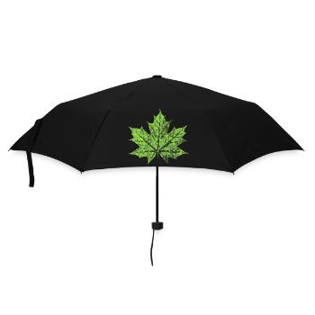 Feuille d’érable - VERT - Naturel / Design forestier - Parapluie standard - noir - Devant
