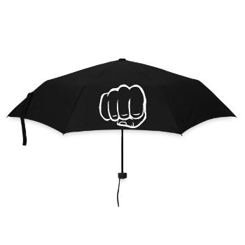 Poing poing poing fist bump cool logo icône - Parapluie standard - noir - Devant