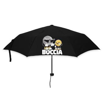 Bocciaspieler Bekleidung mit Boccia Kugeln Boccia - Regenschirm (klein) - Schwarz - Vorne