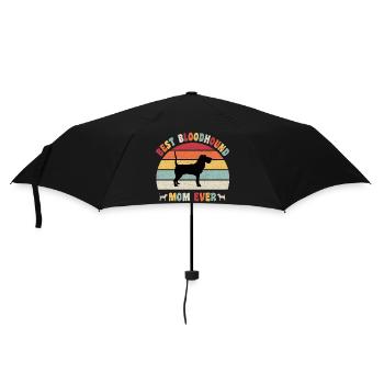 Meilleur Bloodhound Mom ever dog lovers rétro vintage - Parapluie standard - noir - Devant