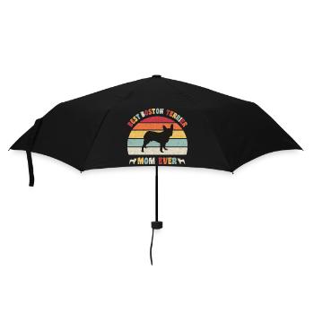 Best Boston Terrier mom ever dog lovers vintage - Regenschirm (klein) - Schwarz - Vorne