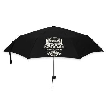Original September Vintage 2004 Geburtstag Lustig - Regenschirm (klein) - Schwarz - Vorne