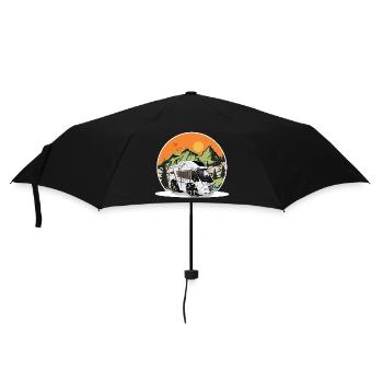 Camping Camper Campen - Parapluie standard - noir - Devant
