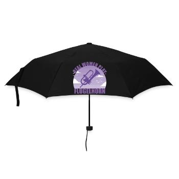 Flugelhorn Instrument Musician Girl Gift - Umbrella (small) - black - Front