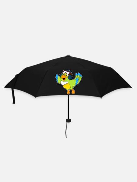 Papagei Pilot Pilotenmütze - Regenschirm (klein) - Schwarz