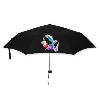 Delfine Die entzückendsten Kreaturen des Meeres - Regenschirm (klein) - Schwarz - Vorne