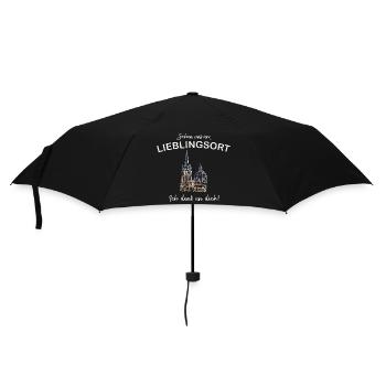 Ich denk an dich! Sehen uns, Aachener Dom - Regenschirm (klein) - Schwarz - Vorne