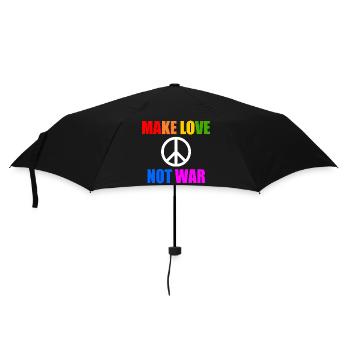 Make love not war - Umbrella (small) - black - Front