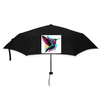 Kolibri - Regenschirm (klein) - Schwarz - Vorne