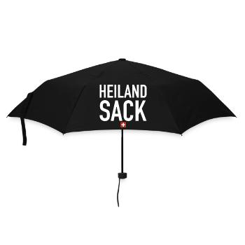 Heiland Sack | Schweiz, Sprichwort, Fondue - Regenschirm (klein) - Schwarz - Vorne