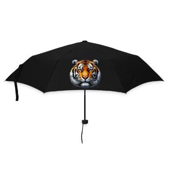 Tiger - Regenschirm (klein) - Schwarz - Vorne