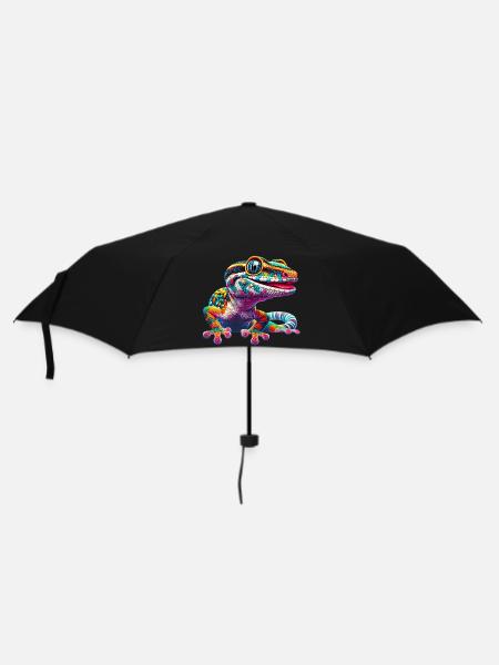 Gecko - Regenschirm (klein) - Schwarz