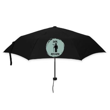 DerRecher - Regenschirm (klein) - Schwarz - Vorne