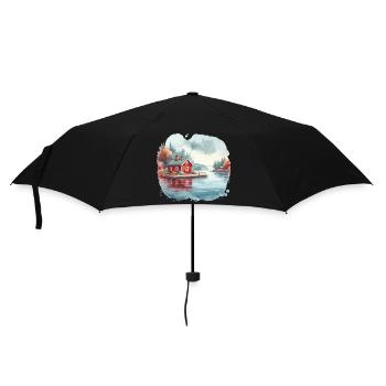 Suède maison Suède lac cadeau de vacances - Parapluie standard - noir - Devant