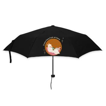 Es ist mir egal, ich bin ein Lama - Regenschirm (klein) - Schwarz - Vorne