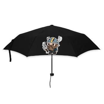 Wikinger - Regenschirm (klein) - Schwarz - Vorne