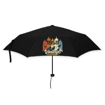 Cadeau d’anniversaire né en décembre 1958 - Parapluie standard - noir - Devant