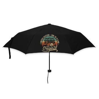 Janvier 1986 I Anniversaire Nées En Janvier 1986 - Parapluie standard - noir - Devant