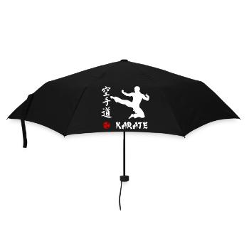 Karaté blanc - Parapluie standard - noir - Devant