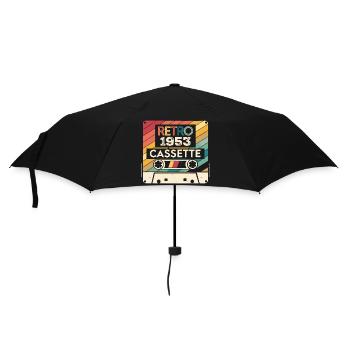 Retro 1975 Jahrgang 1953 - 1953 Geburtstagsgeschenk - Regenschirm (klein) - Schwarz - Vorne