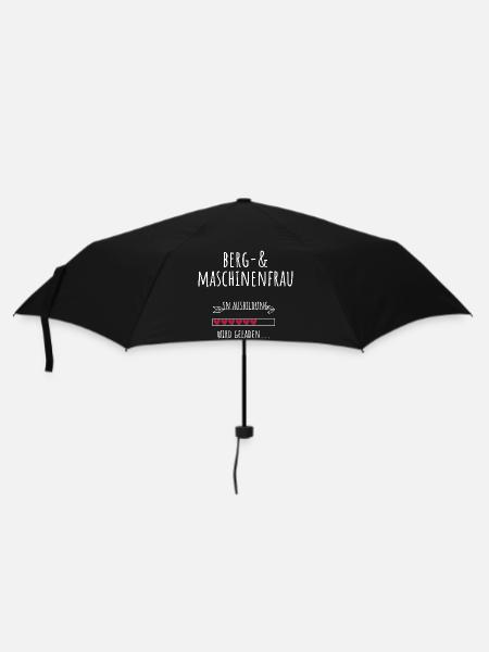 Berg und Maschinenfrau Ausbildung Beruf Geschenk - Regenschirm (klein) - Schwarz