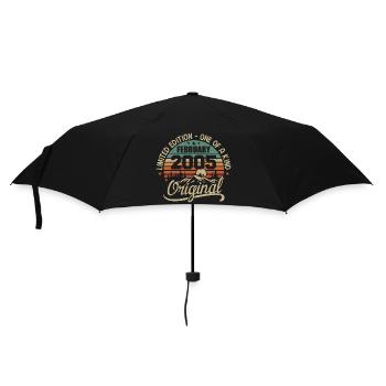 Born In February 2005 Vintage Gift - February 2005 - Umbrella (small) - black - Front