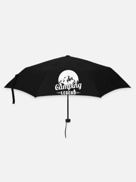 Mountain Camping Legend Design - Umbrella (small) - black
