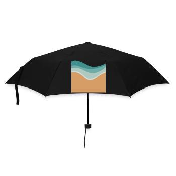 Minimaler Strand - Regenschirm (klein) - Schwarz - Vorne