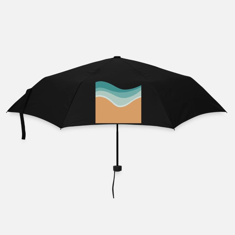 Minimaler Strand - Regenschirm (klein) - Schwarz