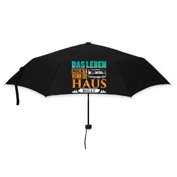 Camper Camping Caravane Dicton - Parapluie standard - noir - Devant