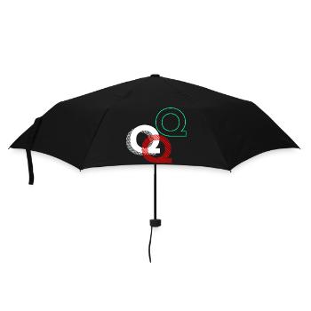 Buchstabe Q Geschenk - Regenschirm (klein) - Schwarz - Vorne