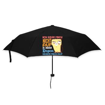 Ich rege mich nicht auf die anderen regen mich auf - Regenschirm (klein) - Schwarz - Vorne
