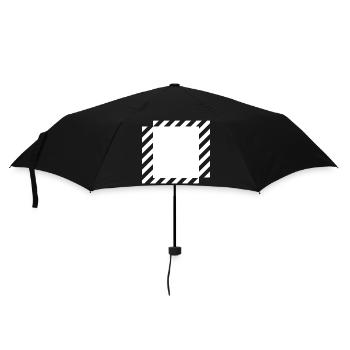 conception de lignes et de carrés - Parapluie standard - noir - Devant