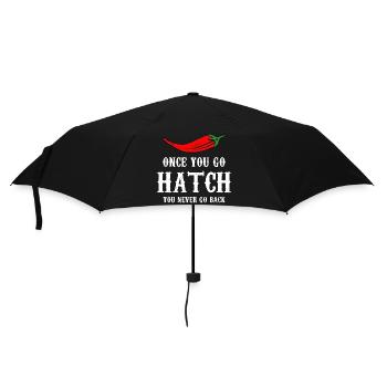 Hatch Chili Bold Typography - Regenschirm (klein) - Schwarz - Vorne