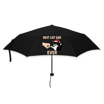 Cadeau de Noël pour les chats Le meilleur papa chat de papa - Parapluie standard - noir - Devant