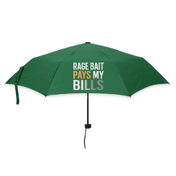 Wutköder bezahlt meine Rechnungen, lustiges Meme - Regenschirm (klein) - Flaschengrün - Vorne