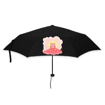 Délicate étoile hibou sur Rose Hill - Parapluie standard - noir - Devant